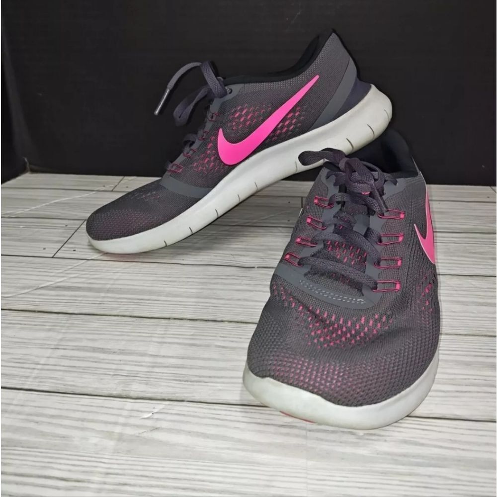 Nike Free RN Womens Size 8 Gray Athletic Running Shoes Sneakers 831509-006 - Picture 3 of 10